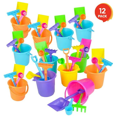Details about  / Sand Buckets with Shovels Pink 5 Pack